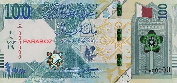 Katar 100 QAR ön yüz