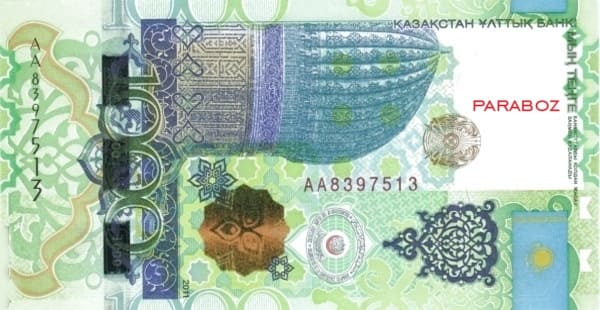 Kazakistan 1.000 KZT ön yüz