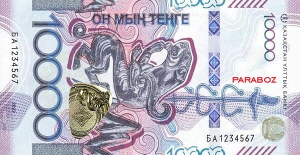 Kazakistan 10.000 KZT ön yüz