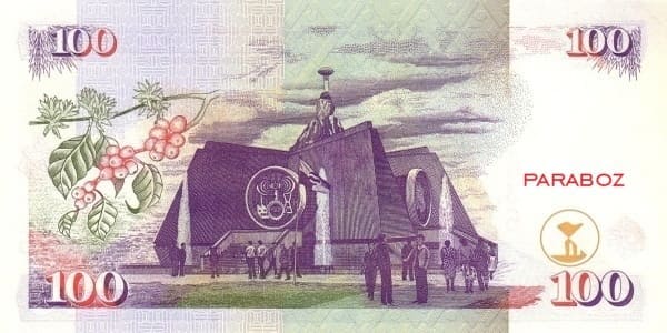 Kenya 100 KES arka yüz