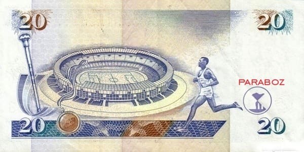 Kenya 20 KES arka yüz