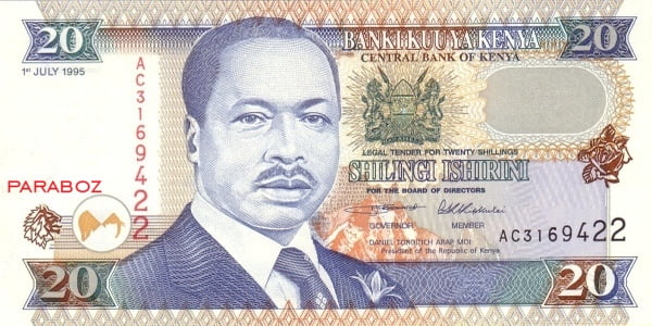Kenya 20 KES ön yüz