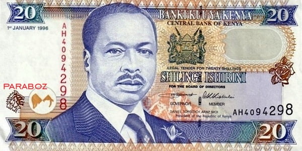 Kenya 20 KES ön yüz