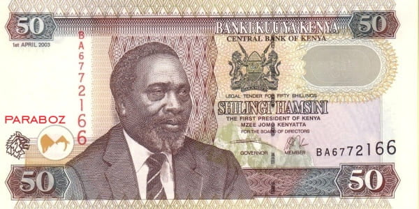 Kenya 50 KES ön yüz