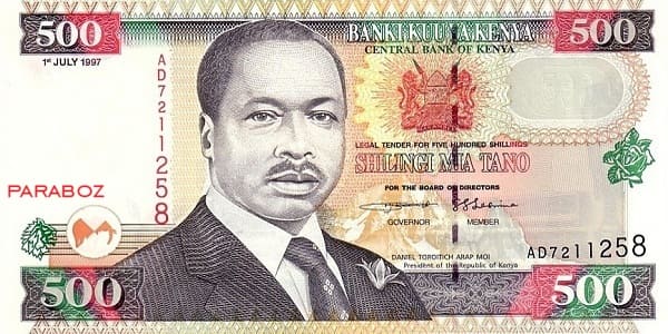 Kenya 500 KES ön yüz
