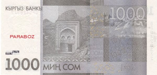Kırgızistan 1.000 KGS arka yüz