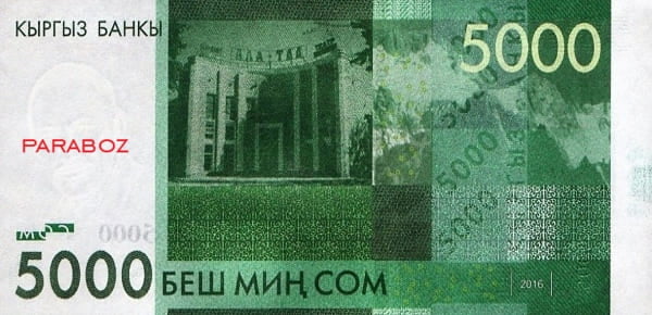 Kırgızistan 5.000 KGS arka yüz