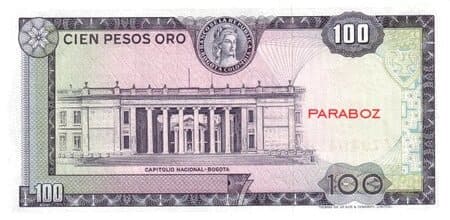 Kolombiya 100 COP arka yüz