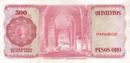 Kolombiya 500 COP arka yüz