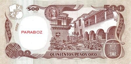 Kolombiya 500 COP arka yüz