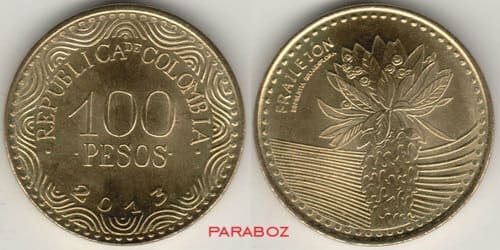 Kolombiya 100 COP ön yüz