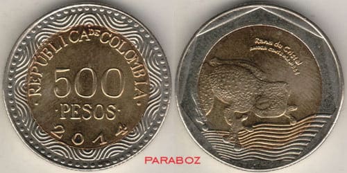 Kolombiya 500 COP ön yüz