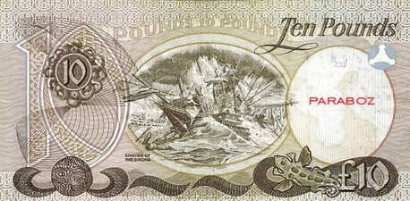 Kuzey İrlanda 10 GBP arka yüz