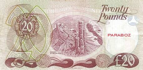Kuzey İrlanda 20 GBP arka yüz