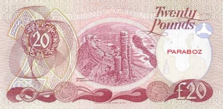 Kuzey İrlanda 20 GBP arka yüz
