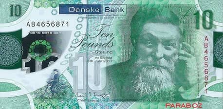Kuzey İrlanda 10 GBP ön yüz