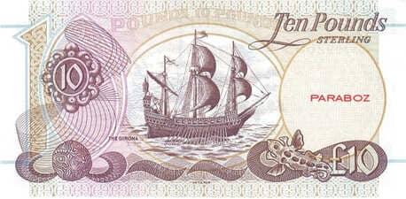 Kuzey İrlanda 10 GBP arka yüz