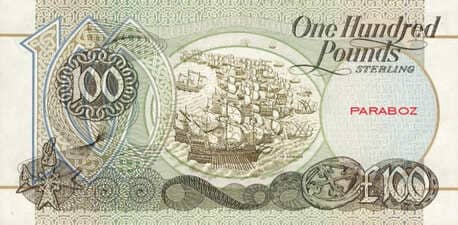 Kuzey İrlanda 100 GBP arka yüz