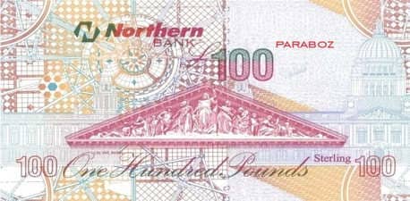 Kuzey İrlanda 100 GBP arka yüz