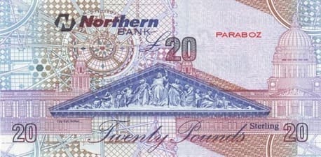 Kuzey İrlanda 20 GBP arka yüz