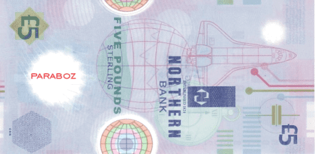 Kuzey İrlanda 5 GBP arka yüz