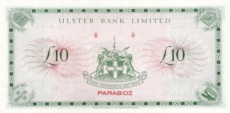 Kuzey İrlanda 10 GBP arka yüz