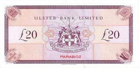 Kuzey İrlanda 20 GBP arka yüz