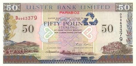 Kuzey İrlanda 50 GBP ön yüz