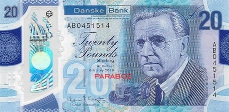 Kuzey İrlanda 20 GBP ön yüz
