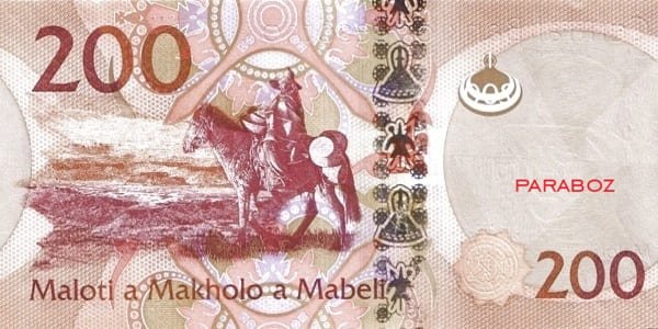 Lesotho 200 LSL arka yüz