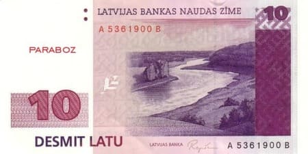 Letonya Latu 10 LVL ön yüz