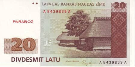 Letonya Latu 20 LVL ön yüz