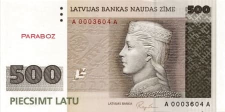 Letonya Latu 500 LVL ön yüz