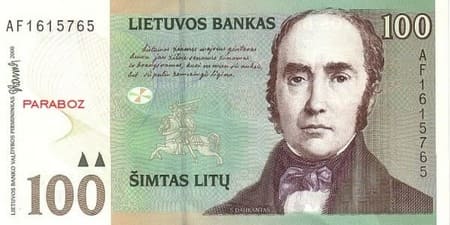 Litvanya Litų 100 LTL ön yüz
