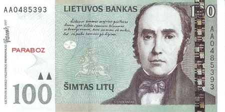 Litvanya Litų 100 LTL ön yüz