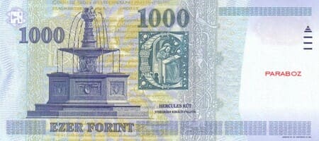 Macaristan 1.000 HUF arka yüz