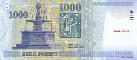 Macaristan 1.000 HUF arka yüz