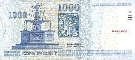 Macaristan 1.000 HUF arka yüz