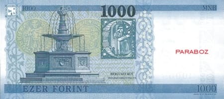 Macaristan 1.000 HUF arka yüz