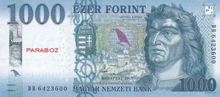 Macaristan 1.000 HUF ön yüz