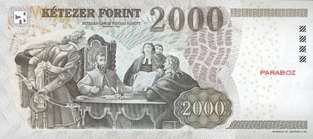 Macaristan 2.000 HUF arka yüz