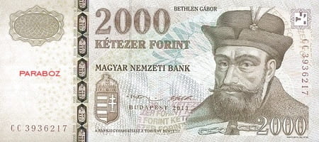 Macaristan 2.000 HUF ön yüz