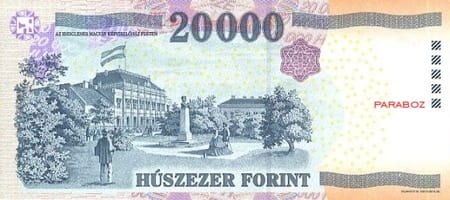 Macaristan 20.000 HUF arka yüz