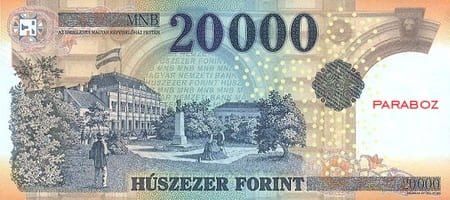 Macaristan 20.000 HUF arka yüz