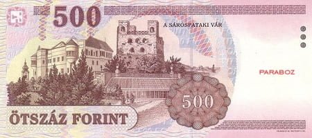 Macaristan 500 HUF arka yüz