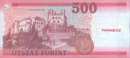 Macaristan 500 HUF arka yüz