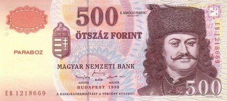 Macaristan 500 HUF ön yüz