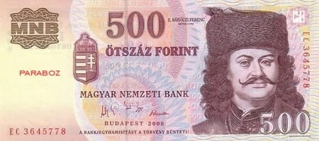 Macaristan 500 HUF ön yüz