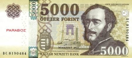 Macaristan 5.000 HUF ön yüz