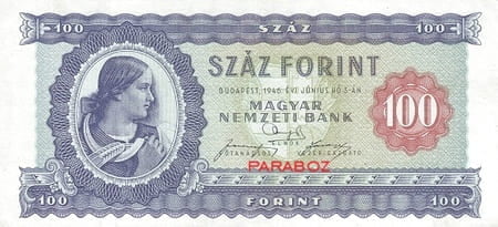 Macaristan 100 HUF ön yüz